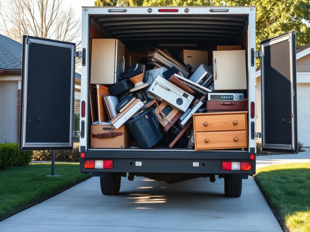 Junk removal crew loading items in Kansas City